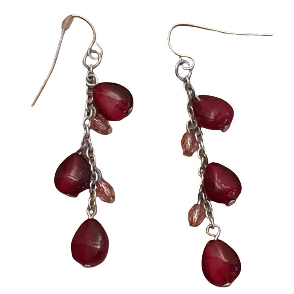 Vintage Red Jewelry Earrings & Necklace Bundle 9 Piece Jewelry Lot - Picture 10 of 12